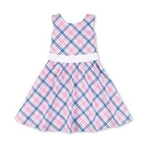 Hope & Henry Girls' Sleeveless Special Occasion Party Dress with Cross Back